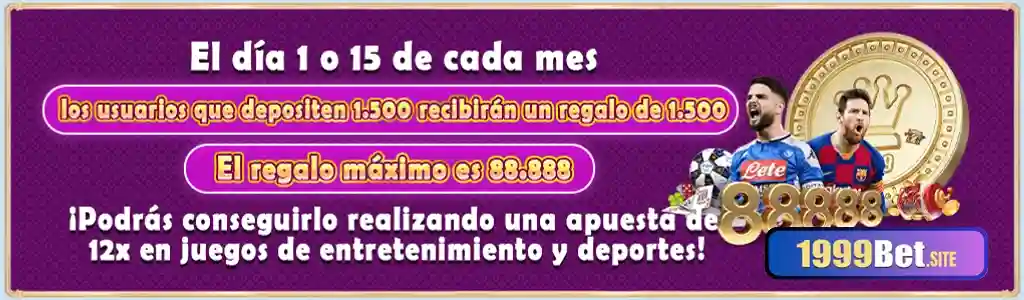 dia 1 e 15 na 1999Bet